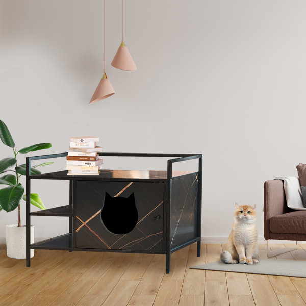 Tucker Murphy Pet™ Enclosed Cat Litter Box Furniture Hidden Litterbox